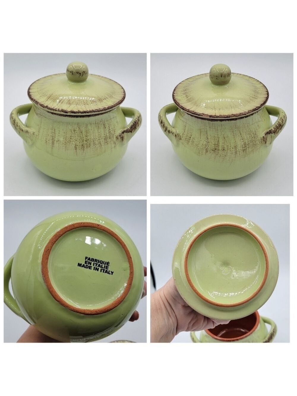 Set Of Terracotta Pots With Lids #2847